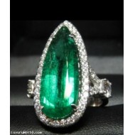 Sold. Gia 6.24Ct F1 Emerald & Diamond Ring Platinum by Jelladian ©