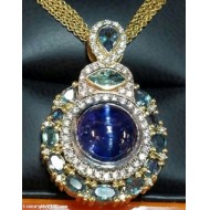 Sold. Gia Cat's Eye Tanzanite & Alexandrite & Diamond Pendant by Jelladian ©