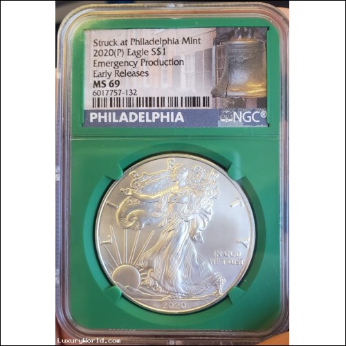 2020 Philadelphia City of Brotherly Love American Eagle Ngc "Emergency Production" Early Releases 1oz fine Silver $1 No Reserve Auction