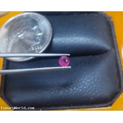$150 Defaulted Pawn Loan or Buy .15Ct Red heated Ruby Round Cut July Birthstone $1Nr