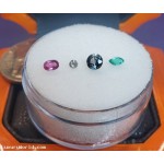 $1,000 Lot of 4 Precious natural Gems A heated Color Changing Sapphire, Emerald, heated Ruby and Diamond $1Nr