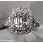 Sold. Emerald Cut Diamond Wedding Ring in Platinum by Jelladian ©