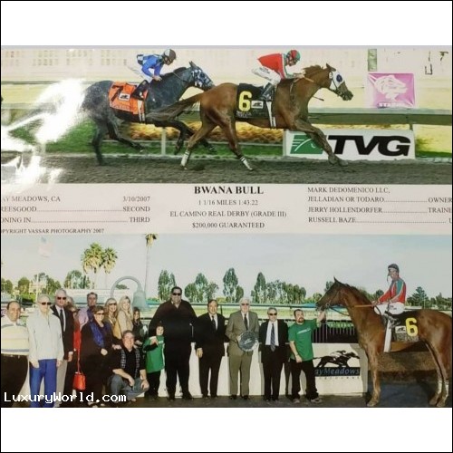 Bwana Bull Winning the El Camino Real Derby and He also won the California Derby