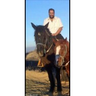 Riding an about 1 ton Horse that I rented in Topanga, California